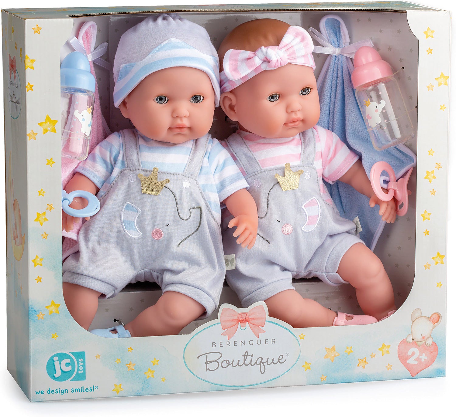 Berenguer Boutique Baby Doll Twins Gift Set - 15 in by JC Toys