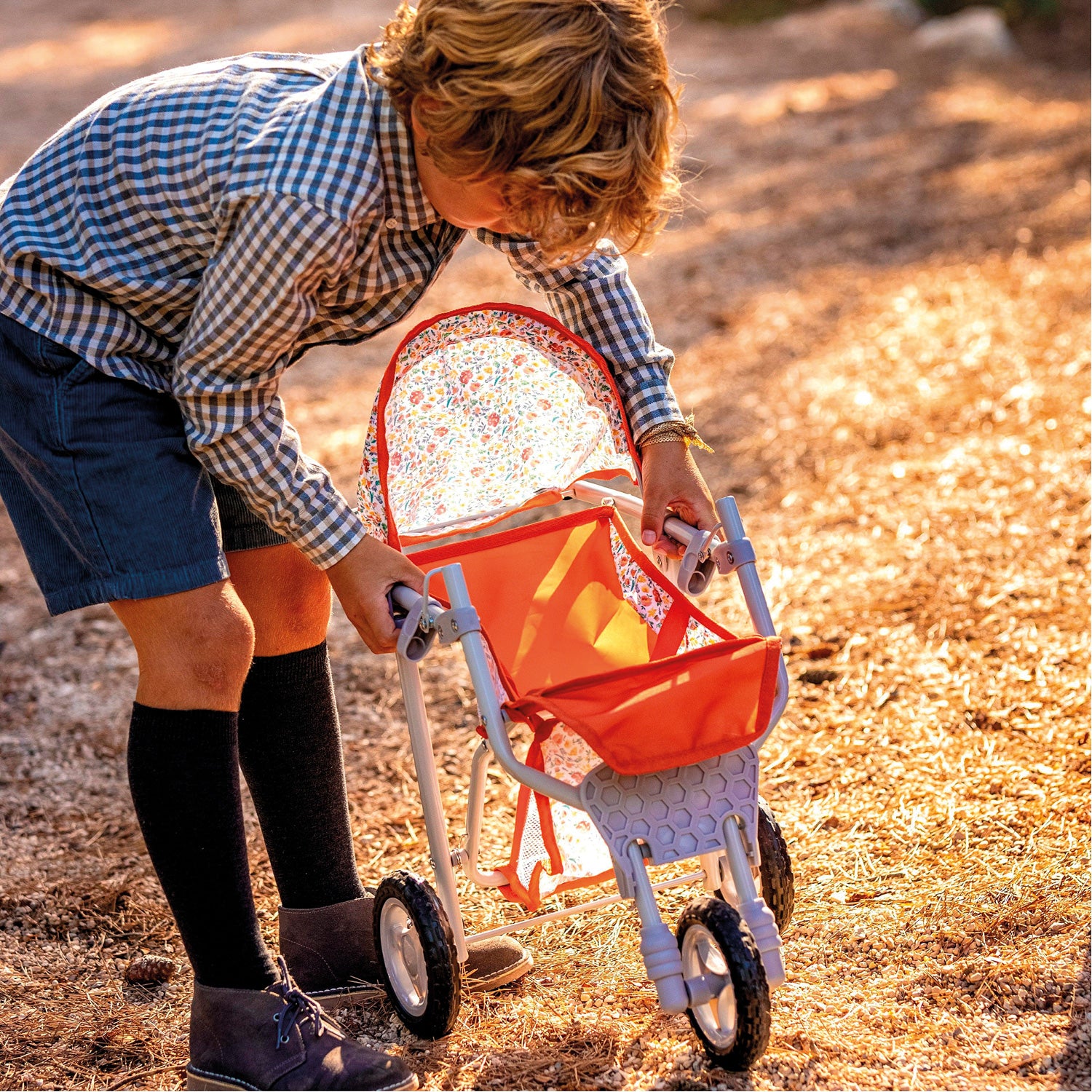 Berenguer Boutique Doll Jogger Stroller - Nature Red by JC Toys