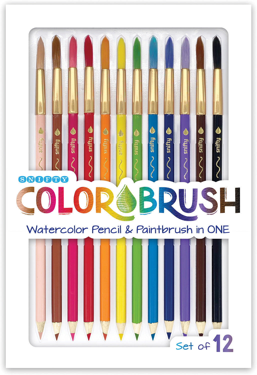 Color Brush Watercolor Pencil & Paintbrush in One - Set of 12