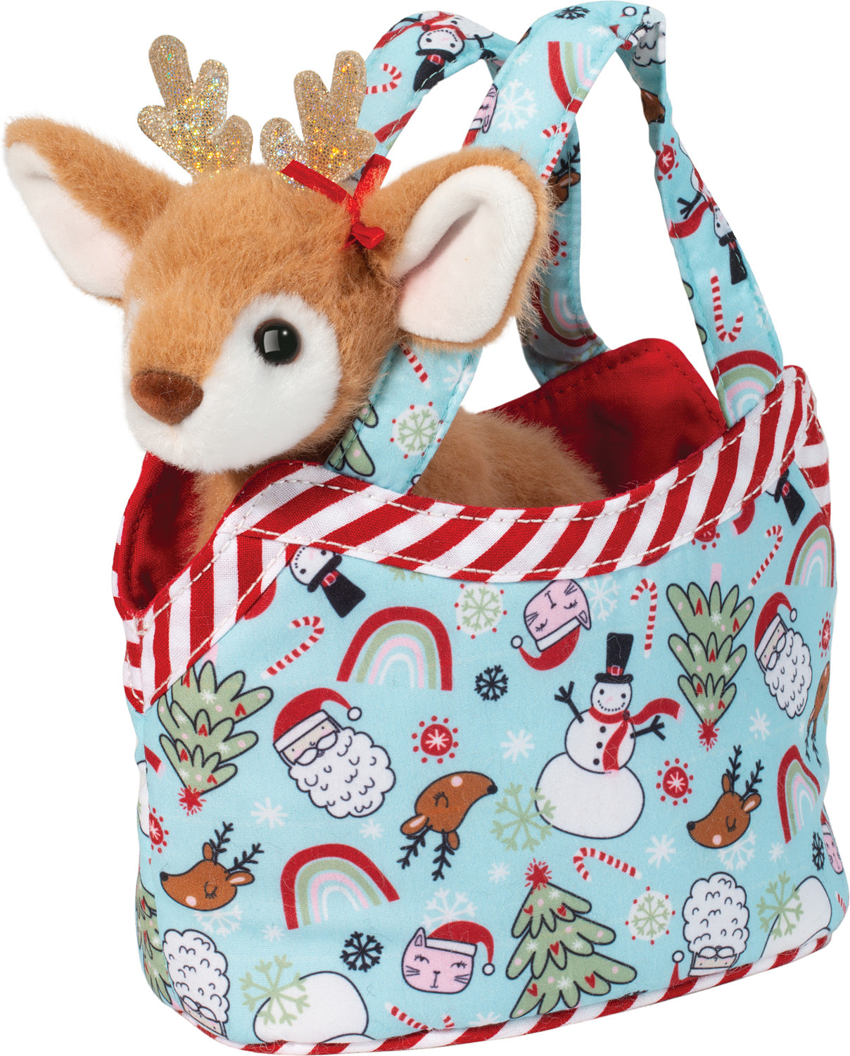 Holiday Sassy Sak Plush Toy Carrier by Douglas #15858