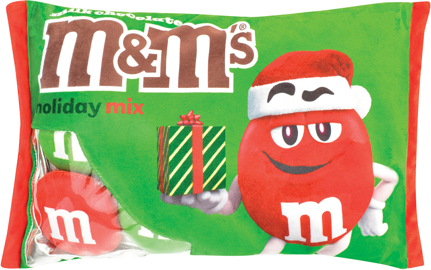 Milk Chocolate M&M's Holiday Mix Packaging Plush by Iscream #7804444