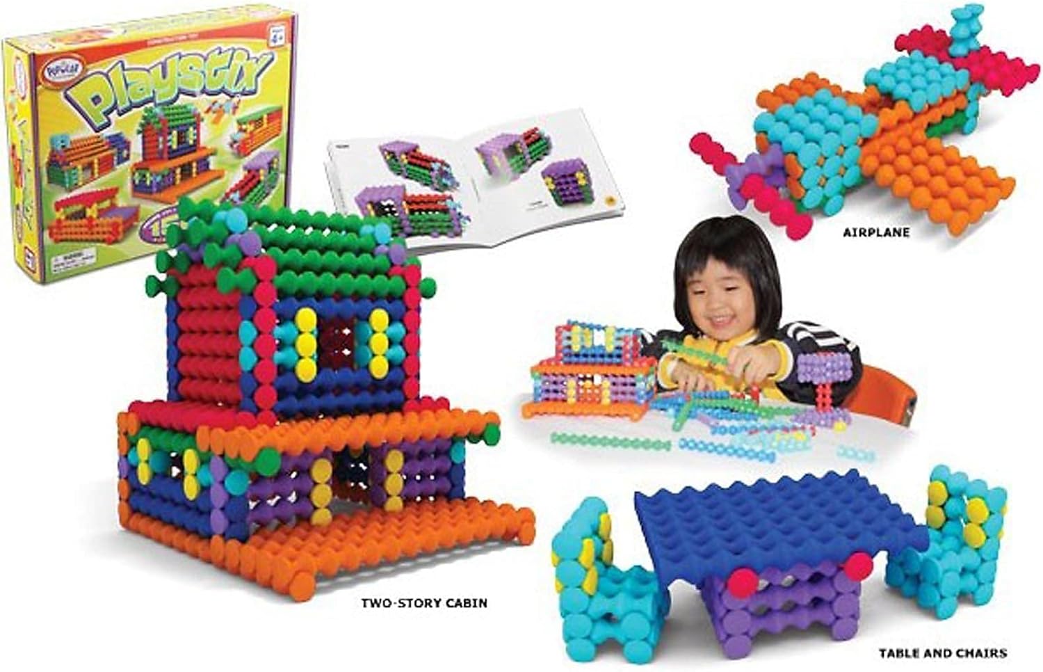 Playstix 150 Pieces Construction Building Set by Popular Playthings