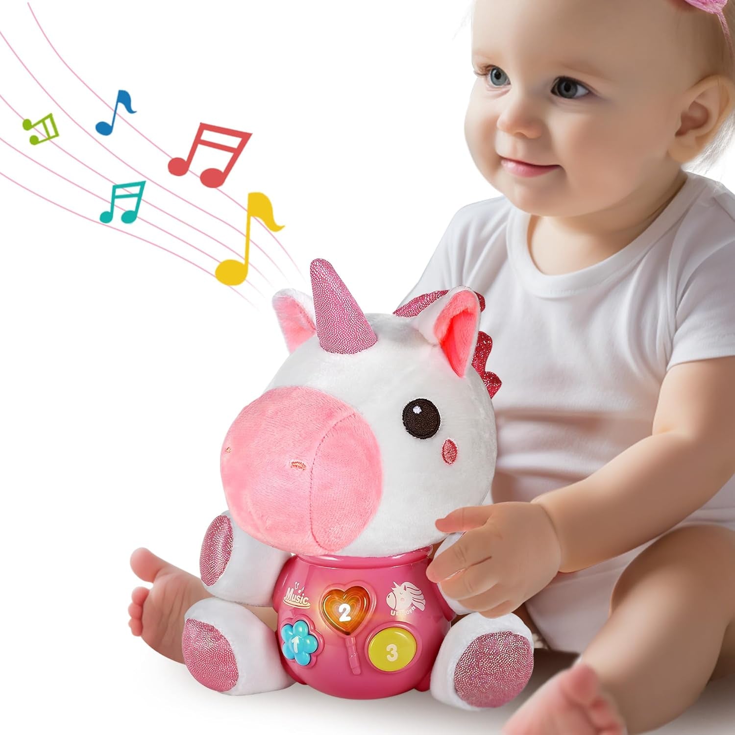 Baby Unicorn Musical Soother Toy by iPlay iLearn