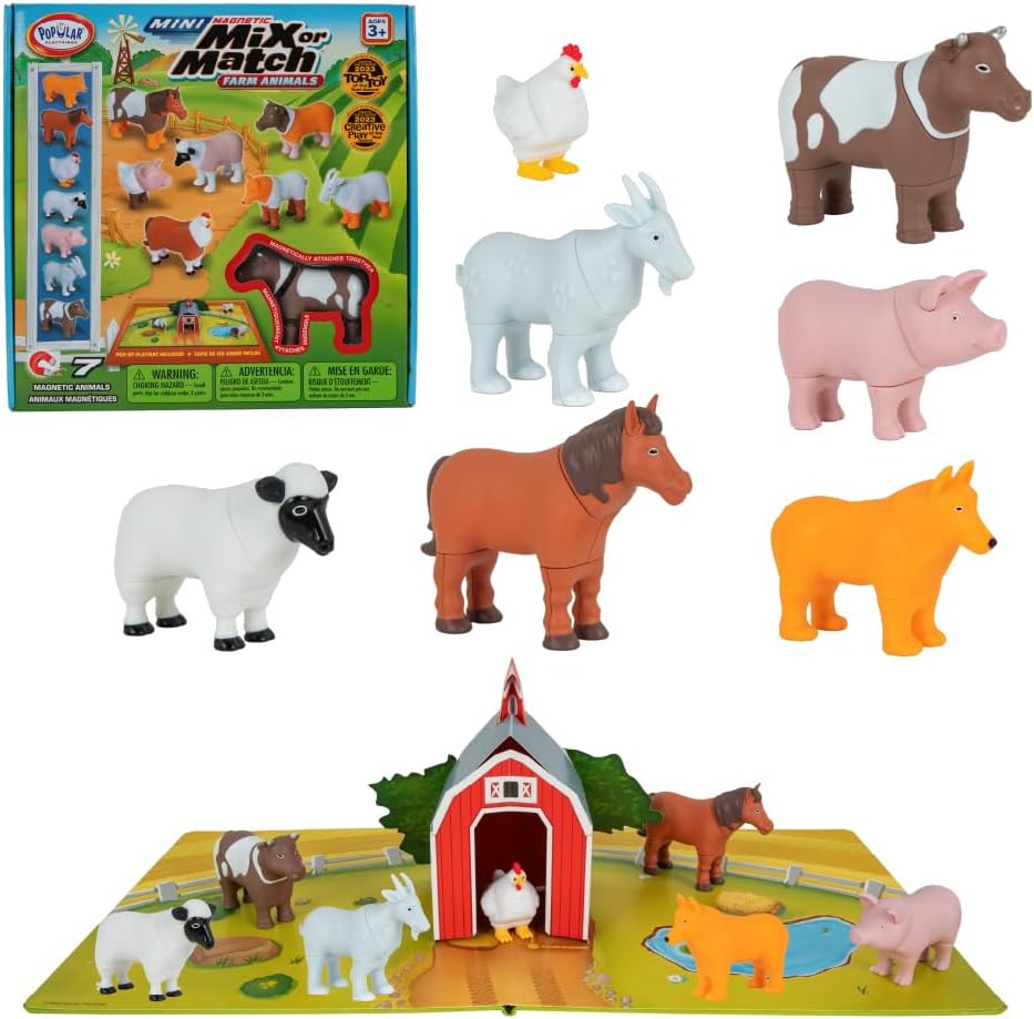 Mini Magnetic Mix or Match Farm Animals by Popular Playthings