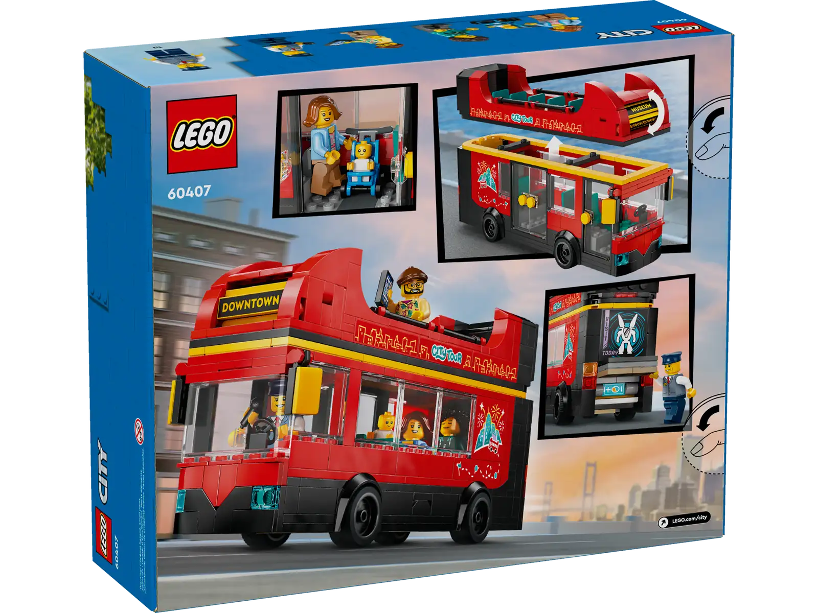 Red Double-Decker Sightseeing Bus by LEGO #60407