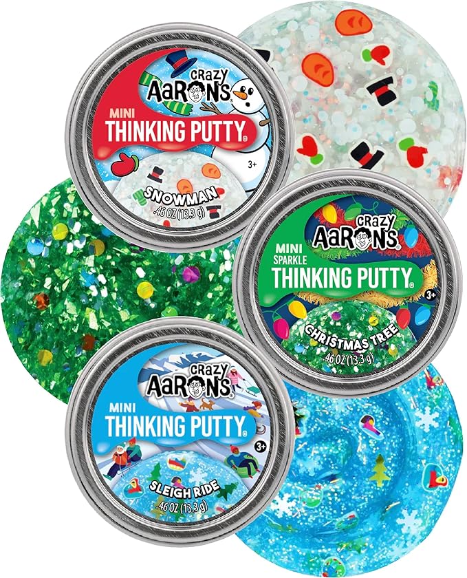 Crazy Aaron's Mini Stocking Stuffer Thinking Putty Assortment