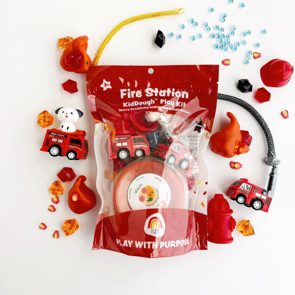 Fire Station Sensory Dough Play Kit by Earth Grown KidDoughs