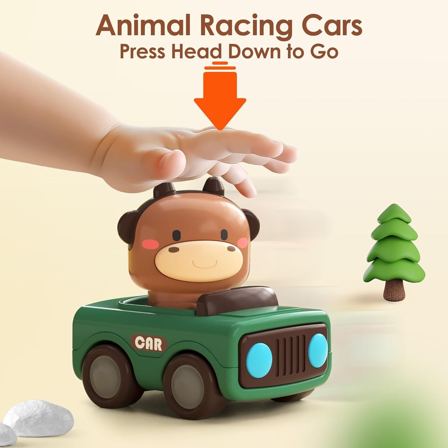 Press and Go Racing Cars by iPlay iLearn