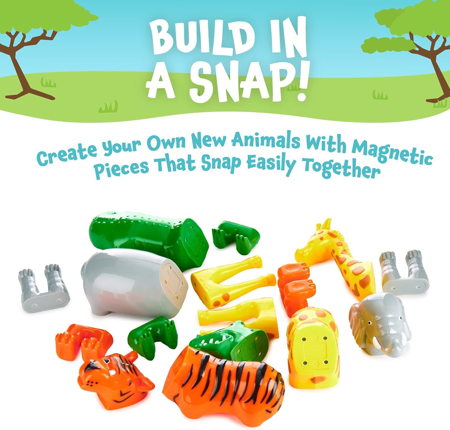 Magnetic Mix or Match Jungle Animals by Popular Playthings