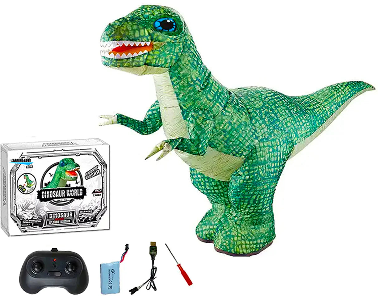 Remote Control Inflatable Dinosaur - Green