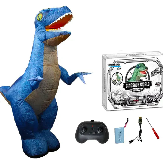Remote Control Inflatable Dinosaur - Blue