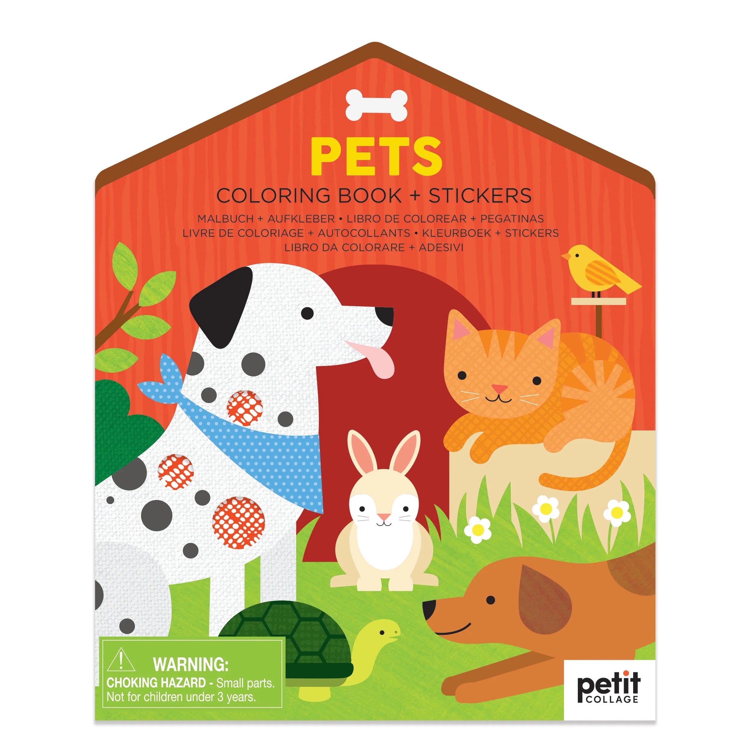 Coloring Book with Stickers Pets by Petit Collage
