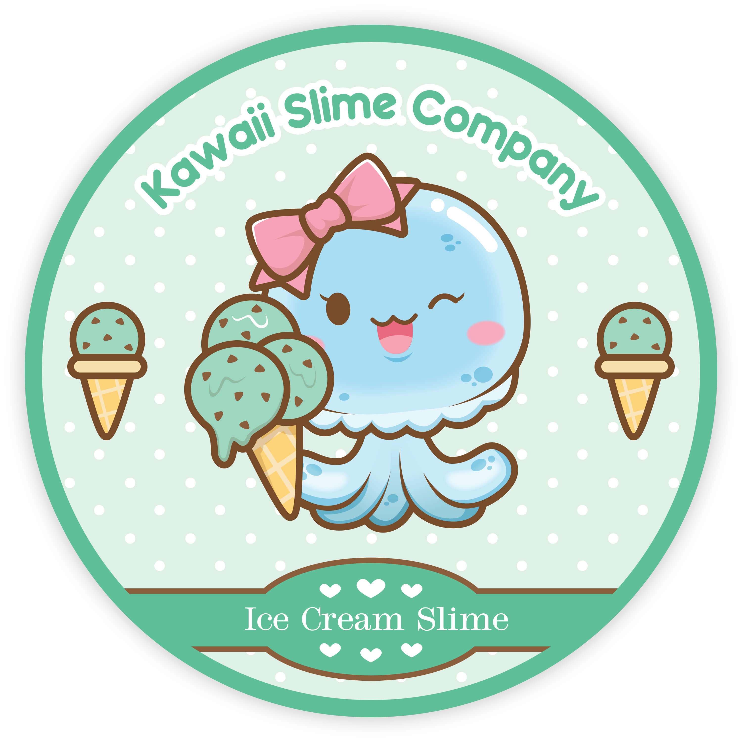 Mint Chip Scented Ice Cream Slime by Kawaii Slime