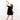 VELVET MID SLEEVE TWIRL- Onyx Stretch Velvet Twirl Dress