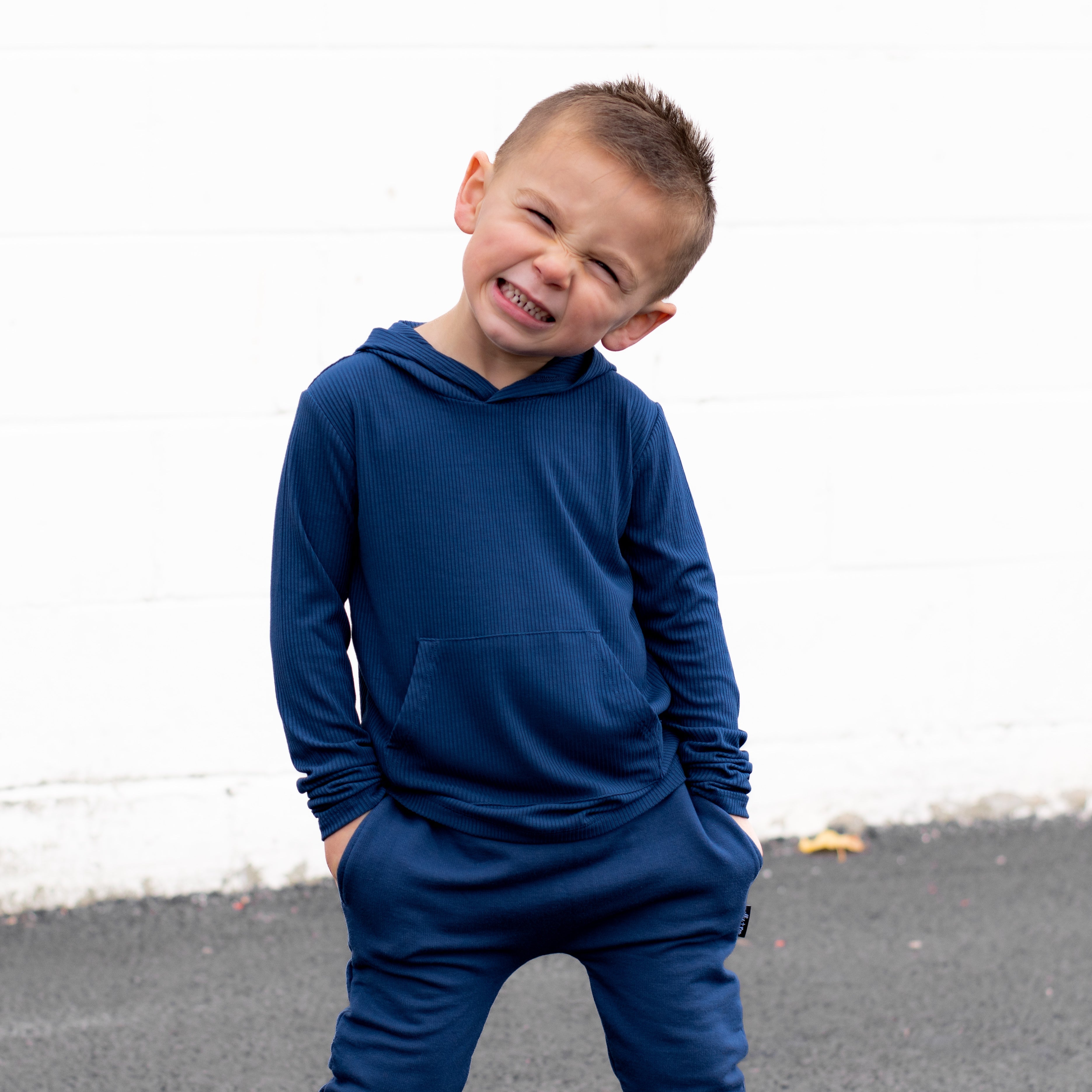 LONG SLEEVE HOODIE- Navy