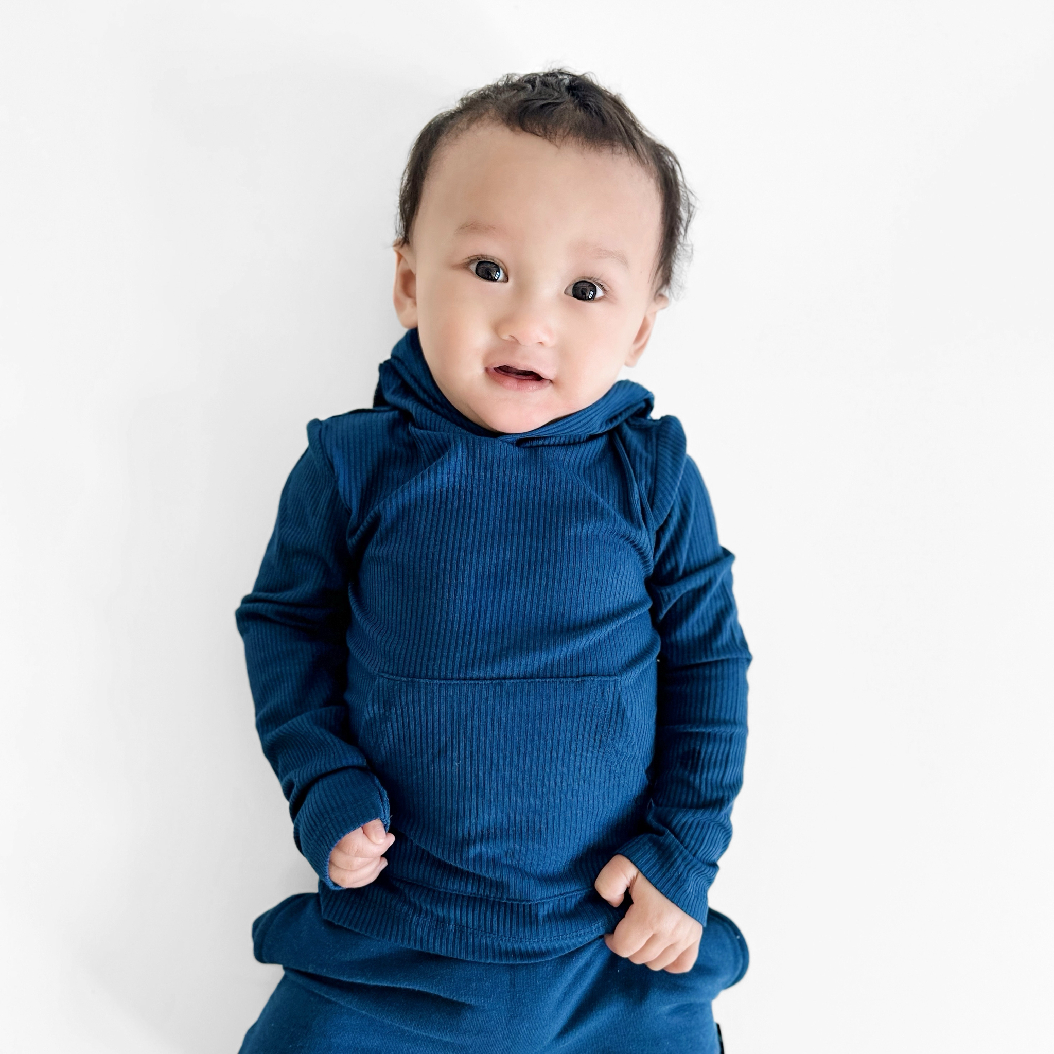 LONG SLEEVE HOODIE- Navy