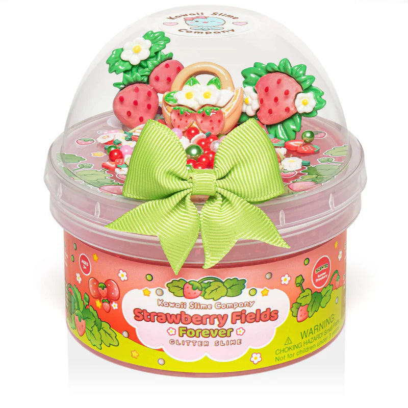Strawberry Fields Forever Glitter Slime by Kawaii Slime
