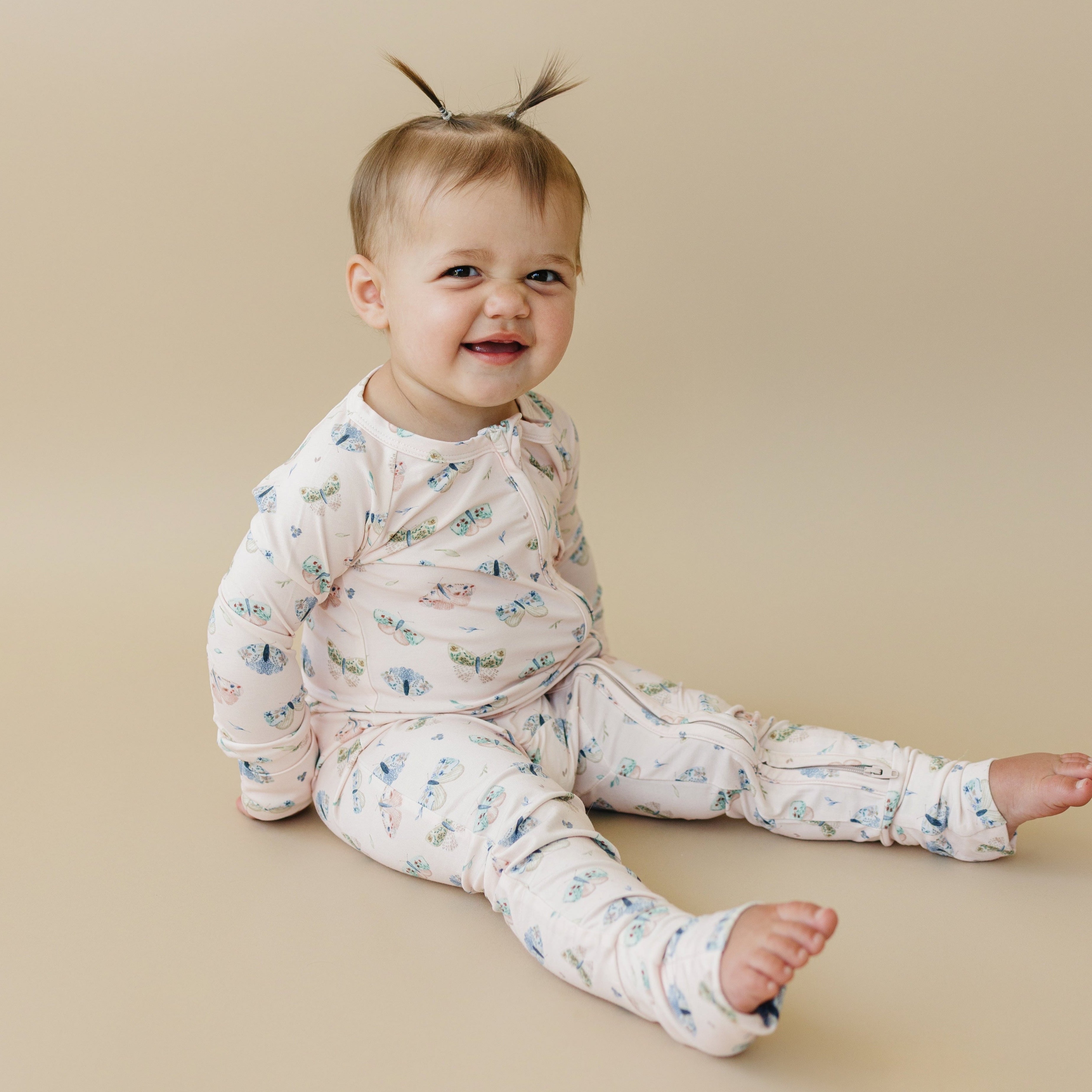 Luna Moths Bamboo Zippy Pajamas