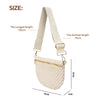 Freya | Woven Vegan Suede Crescent Crossbody Bag : Brown