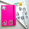 Space & Science Colorable Sticker Pack, 3 Sticker Sheets