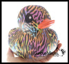 1 Jumbo Animal Print Rubber Ducks - Rubber Duckies - Cute No