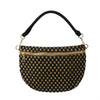 Freya | Woven Vegan Suede Crescent Crossbody Bag : Brown