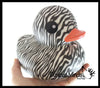 1 Jumbo Animal Print Rubber Ducks - Rubber Duckies - Cute No