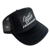 Local Beach Check Kids Trucker Hat: Black