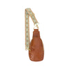 The Atlas | Zippered Sling Bag with Strap: Brown with Boho Strap