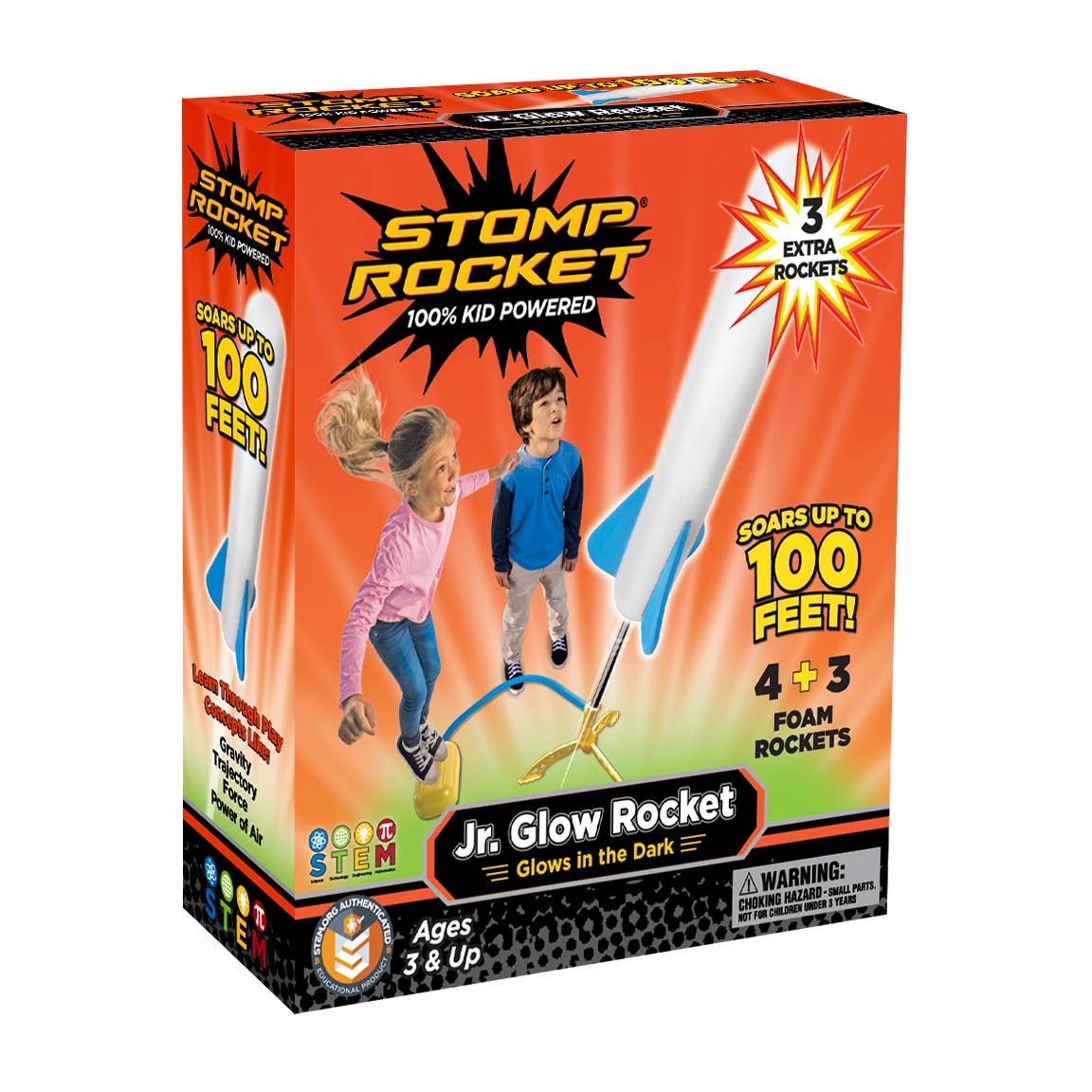 Jr. Glow Stomp Rocket Kit - 7 Rockets