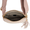 The Finley | Woven Camera Crossbody with Tassel: Navy Checkered