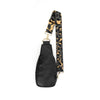 The Atlas | Zippered Sling Bag with Strap: Brown with Boho Strap