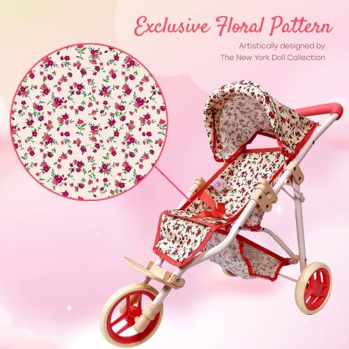 Baby Doll Floral Jogging Stroller: Floral by New York Doll