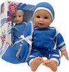 The New York Doll Collection 11" Huggable Doll - Blue Onesie