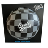 Local Beach Black/Gray Checker Beach & Water Volleyball Size 5: Black/Grey Checker