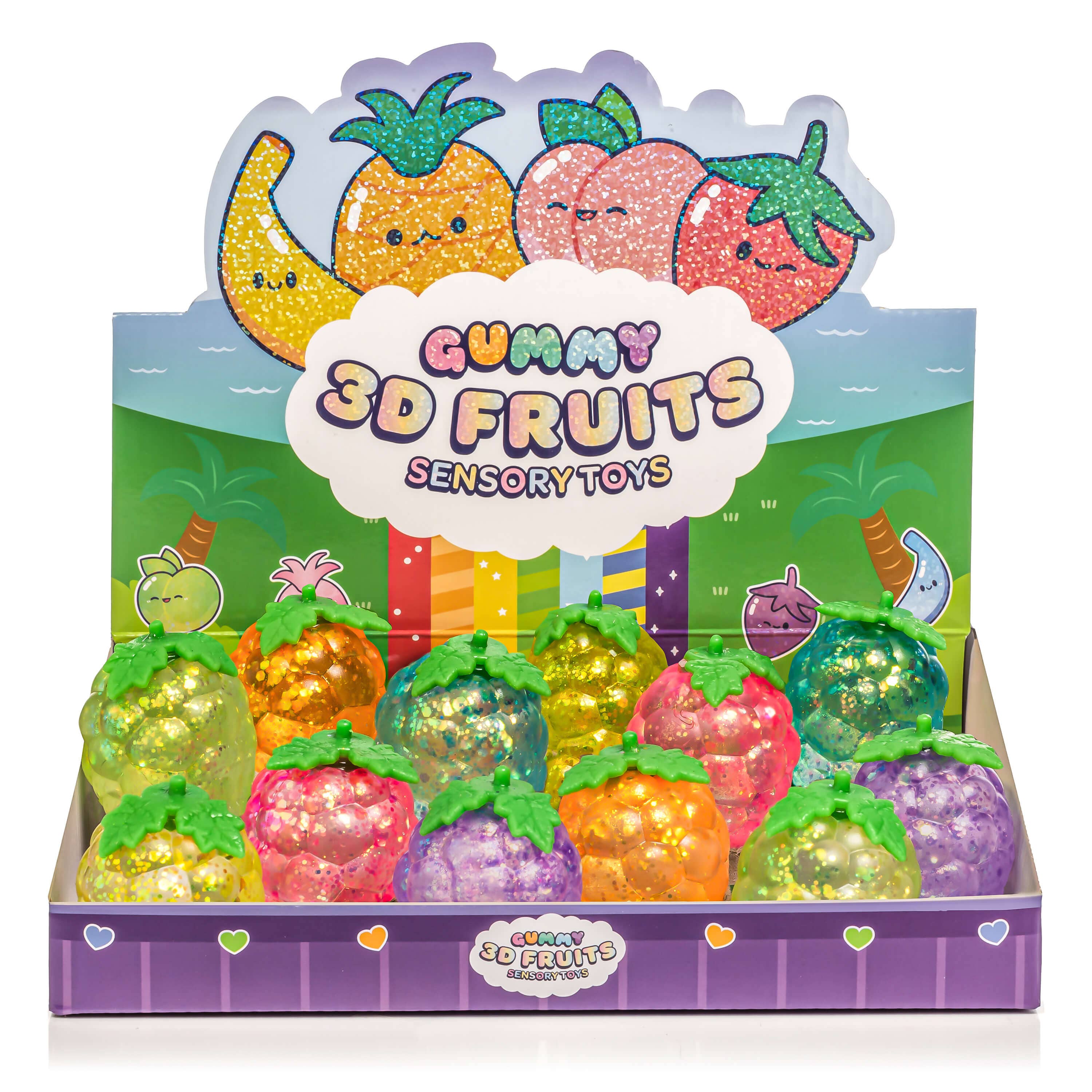 Gummy 3D Fruits Sensory Squishy Toy by Kawaii Slim