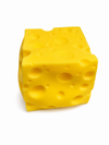 X-Large 4" Cheese Cube Squishy – Rubber Stress Toy with Soft Filling MSS8