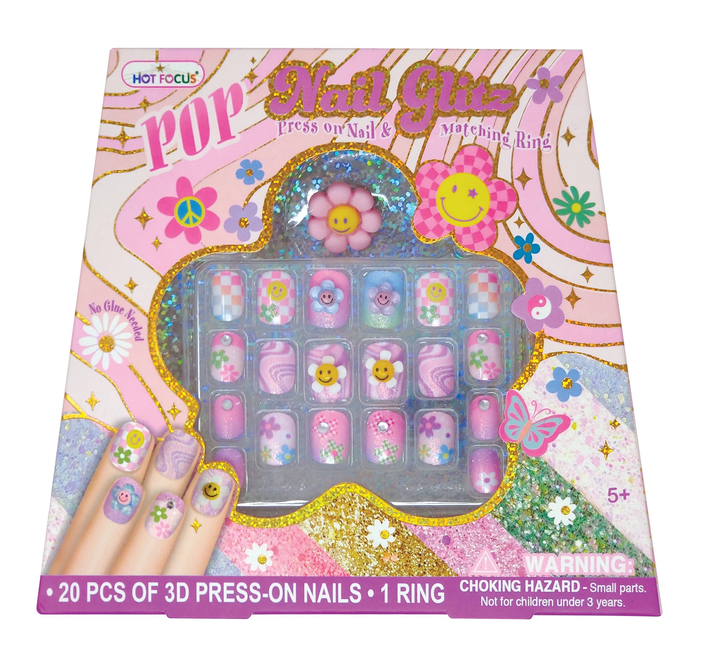 Pop Nail Glitz, Groovy Flower