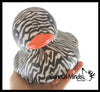 1 Jumbo Animal Print Rubber Ducks - Rubber Duckies - Cute No