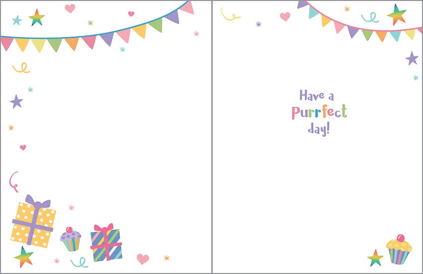 Birthday Greeting Card - Birthday Kitty-Kids
