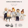 Wooden Dolls House Family