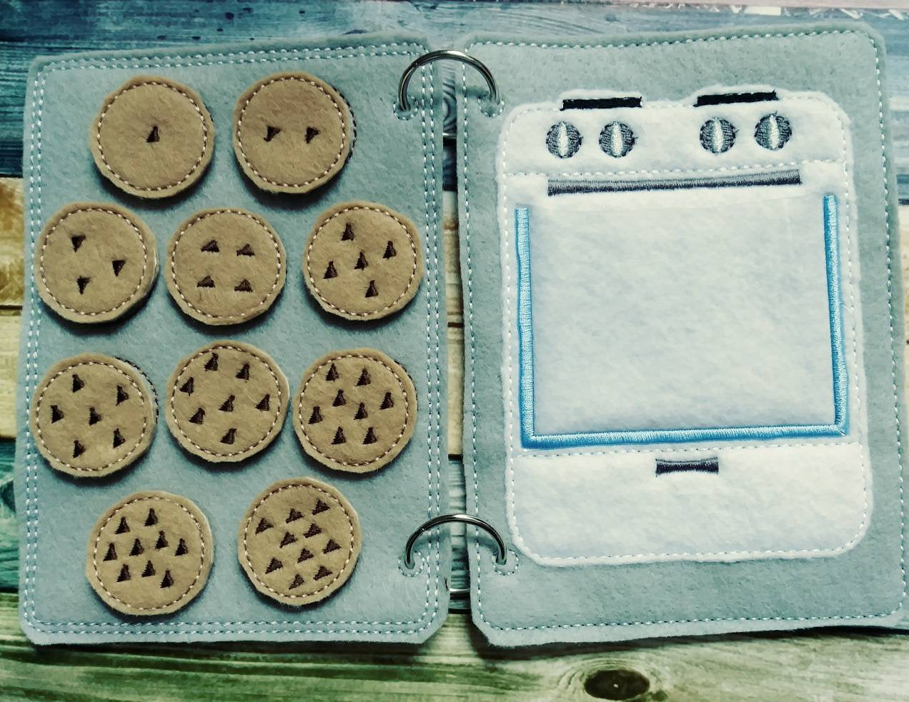 Learn to count  - Toddler quiet book page - toddler busy book - counting from 1 -10 page - learning page - number page - busy book