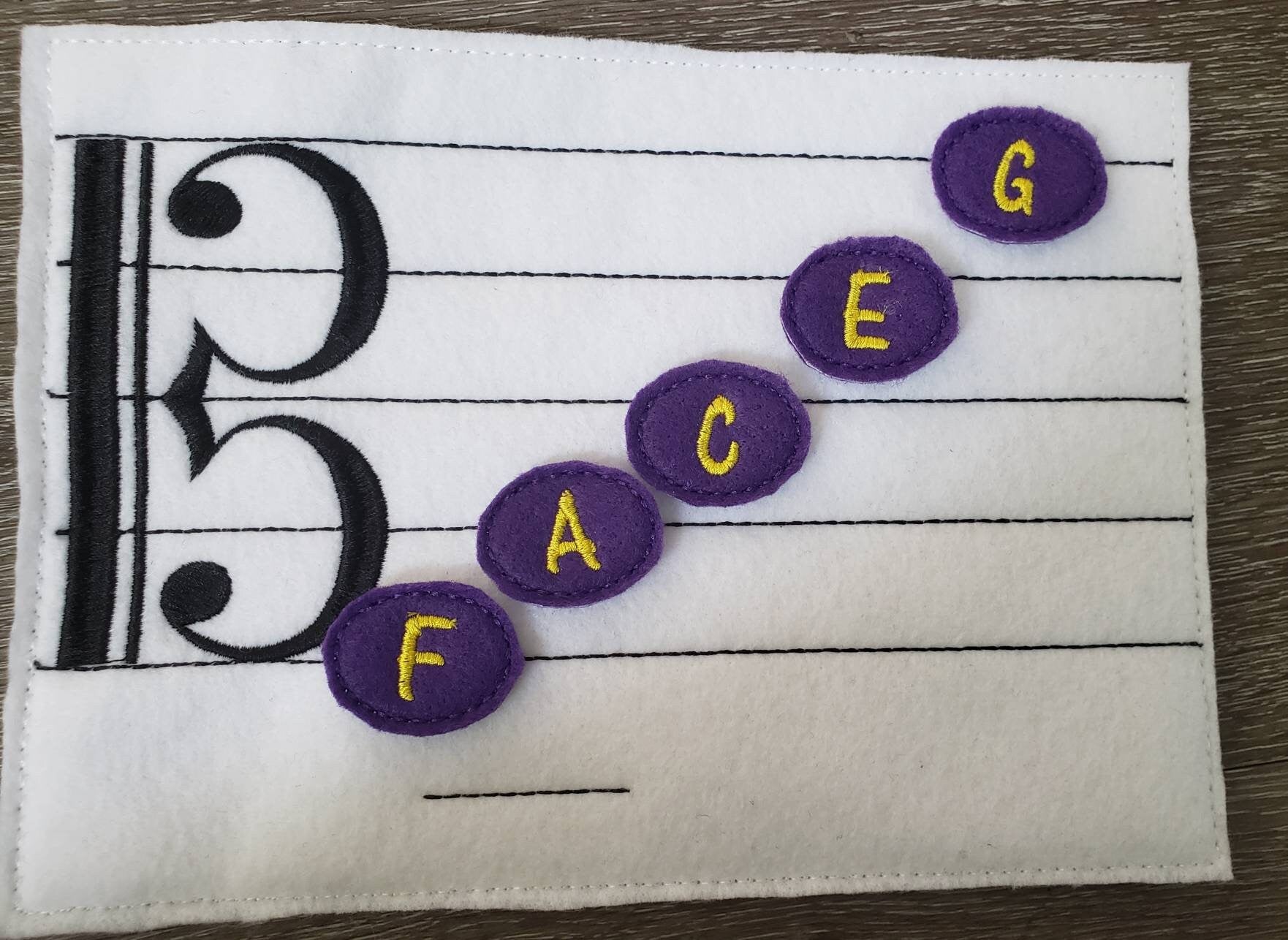 Learn How To Read Music - Quiet game board - music teacher tool- Felt Music Game - Movable Music Notes - alto clef - Music Scale