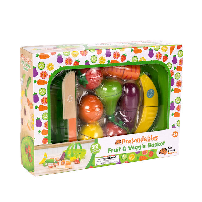 Pretendables Fruit & Veggie Basket Set by Fat Brain Toys #FA401-1