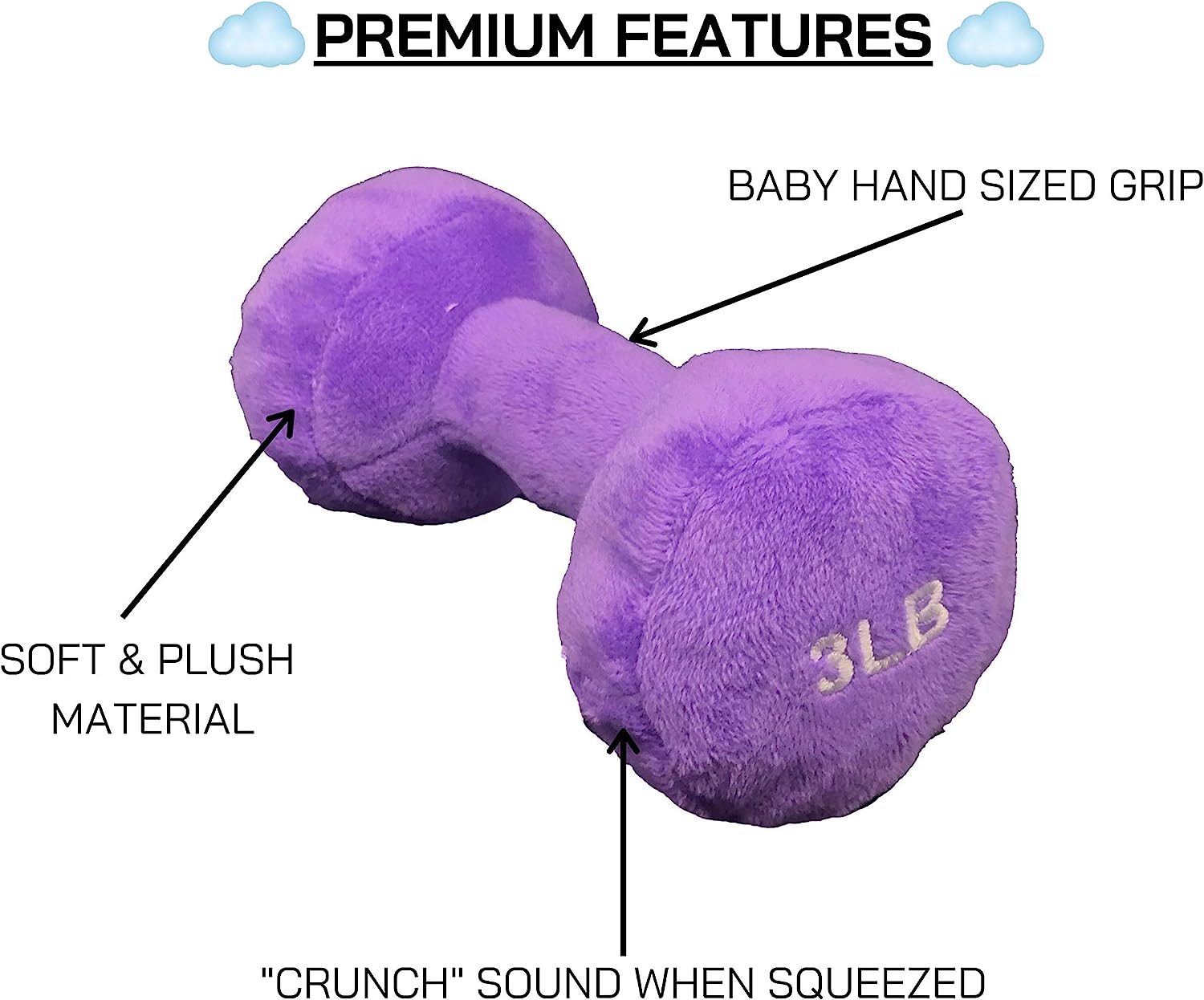 Purple Plush Free Weight by Baby Paper