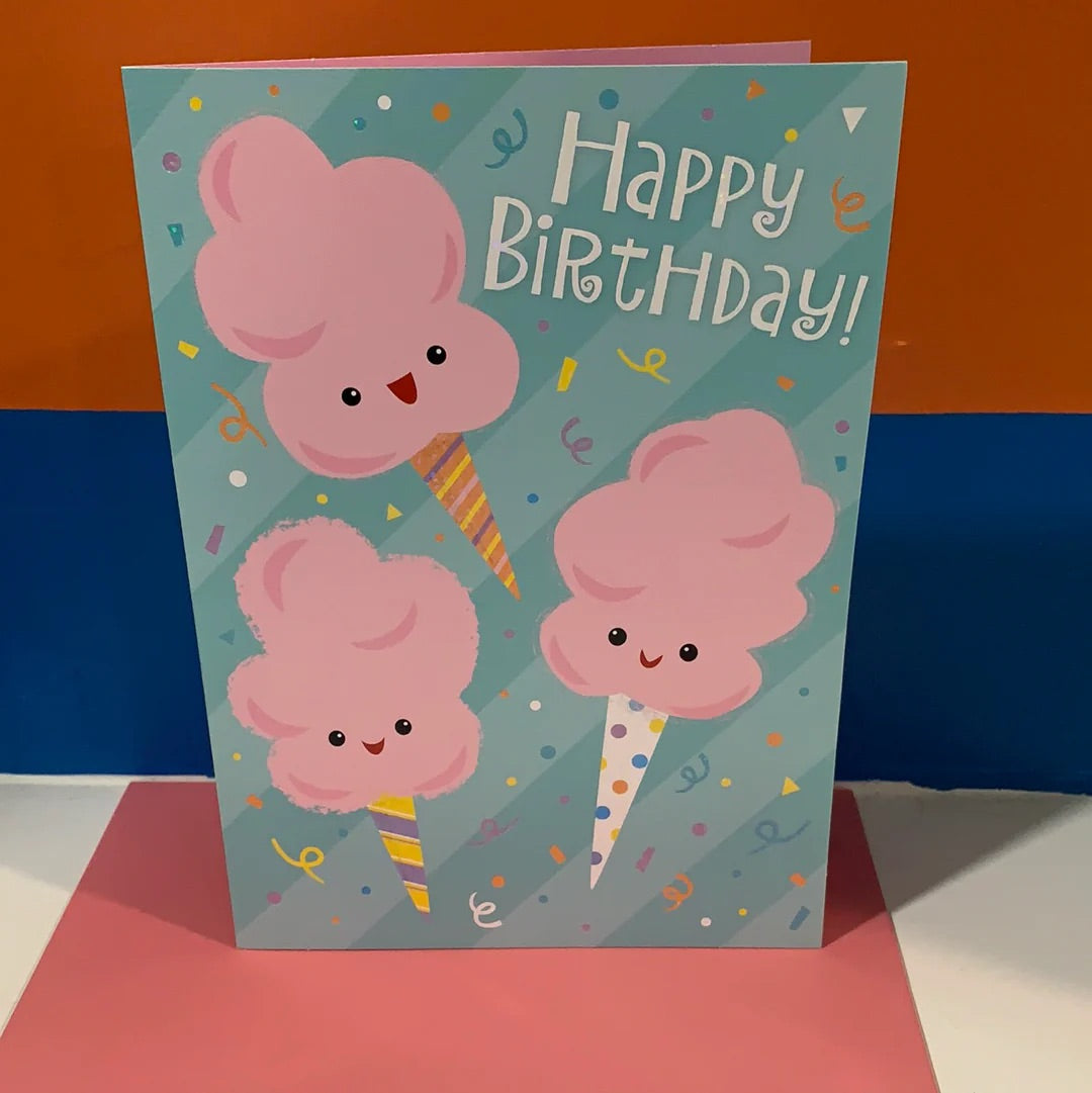 Cotton Candy Foil Birthday Card by Peaceable Kingdom
