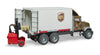 MACK Granite UPS Logistics Truck & Forklift by Bruder #2828