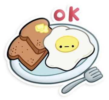 “OK” Breakfast Sticker by Squishable