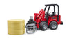 Schäeffer Compact Loader 2034 with Bale Gripper & Bale by Bruder #2192