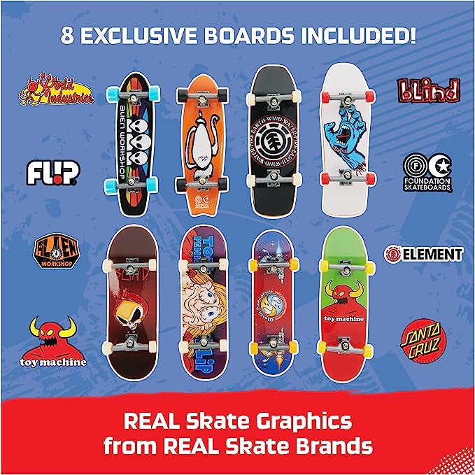 Tech Deck 25th Anniversary 8-Pack Fingerboards by Spinmaster #6067138